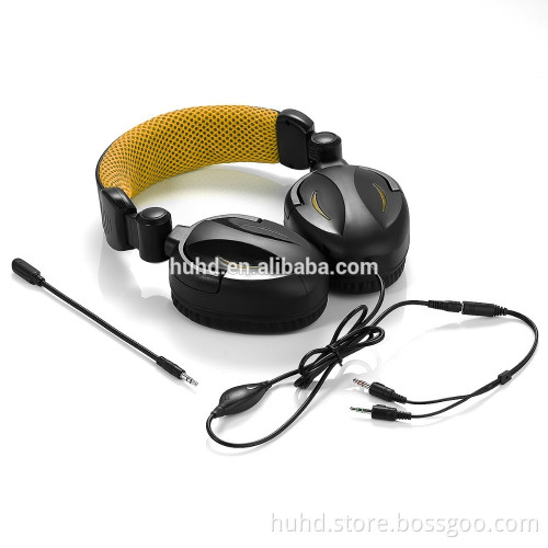 wired PC gaming foldable stereo headset for PS4 Xbox one game consoles with detachable mic